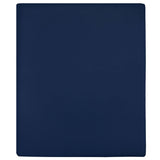 Drap-housse Jersey Bleu marine 100x200 cm Coton