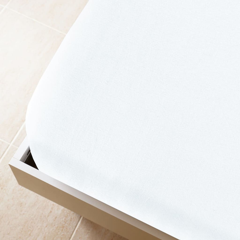 Drap-housse Jersey Blanc 90x200 cm Coton