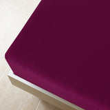 Drap-housse Jersey Bordeaux 90x200 cm Coton