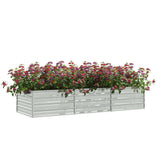 Raised garden bed 240x80x45 cm Galvanized steel Silver