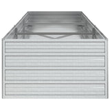 Raised garden bed 240x80x45 cm Galvanized steel Silver