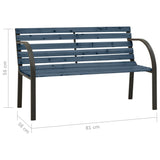 Banc de jardin pour enfants 81 cm bois de pin chinois gris