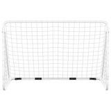 Football goal with net White 180x90x120 cm Steel