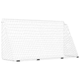 Football goal with net White 366x122x182 cm Steel