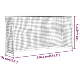 Football goal 366.5x91x183 cm Steel