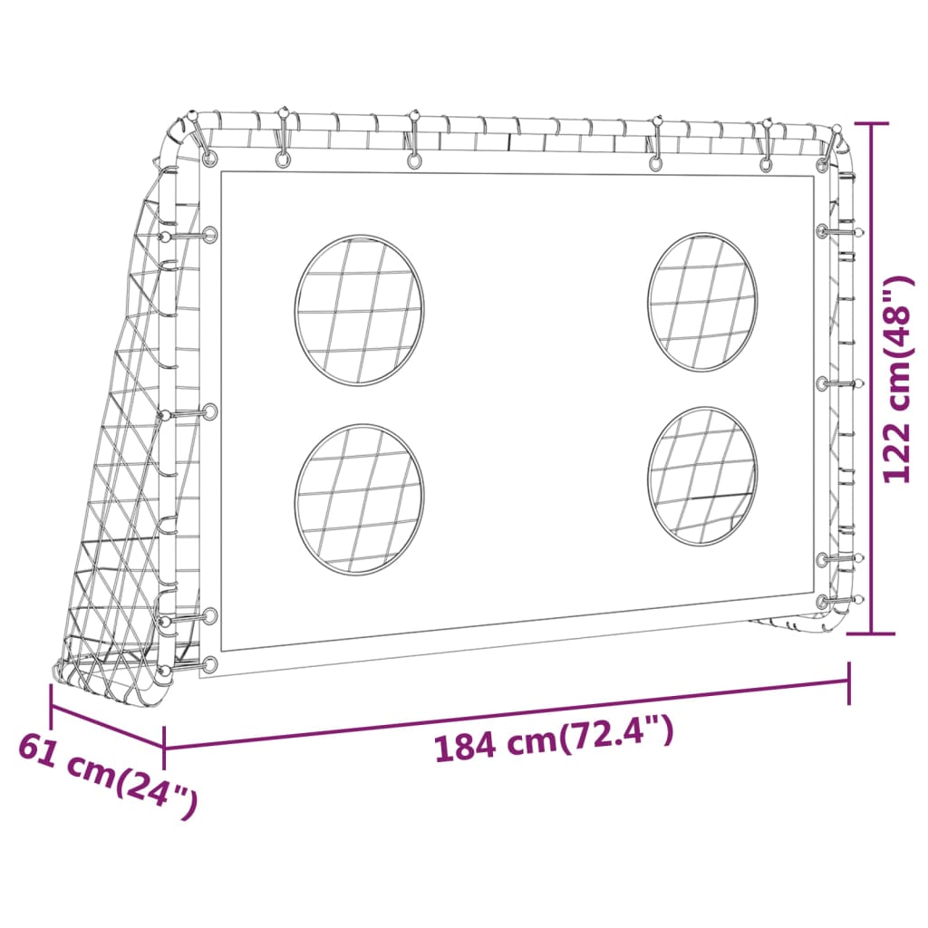 Training net for football goal 184x61x122 cm