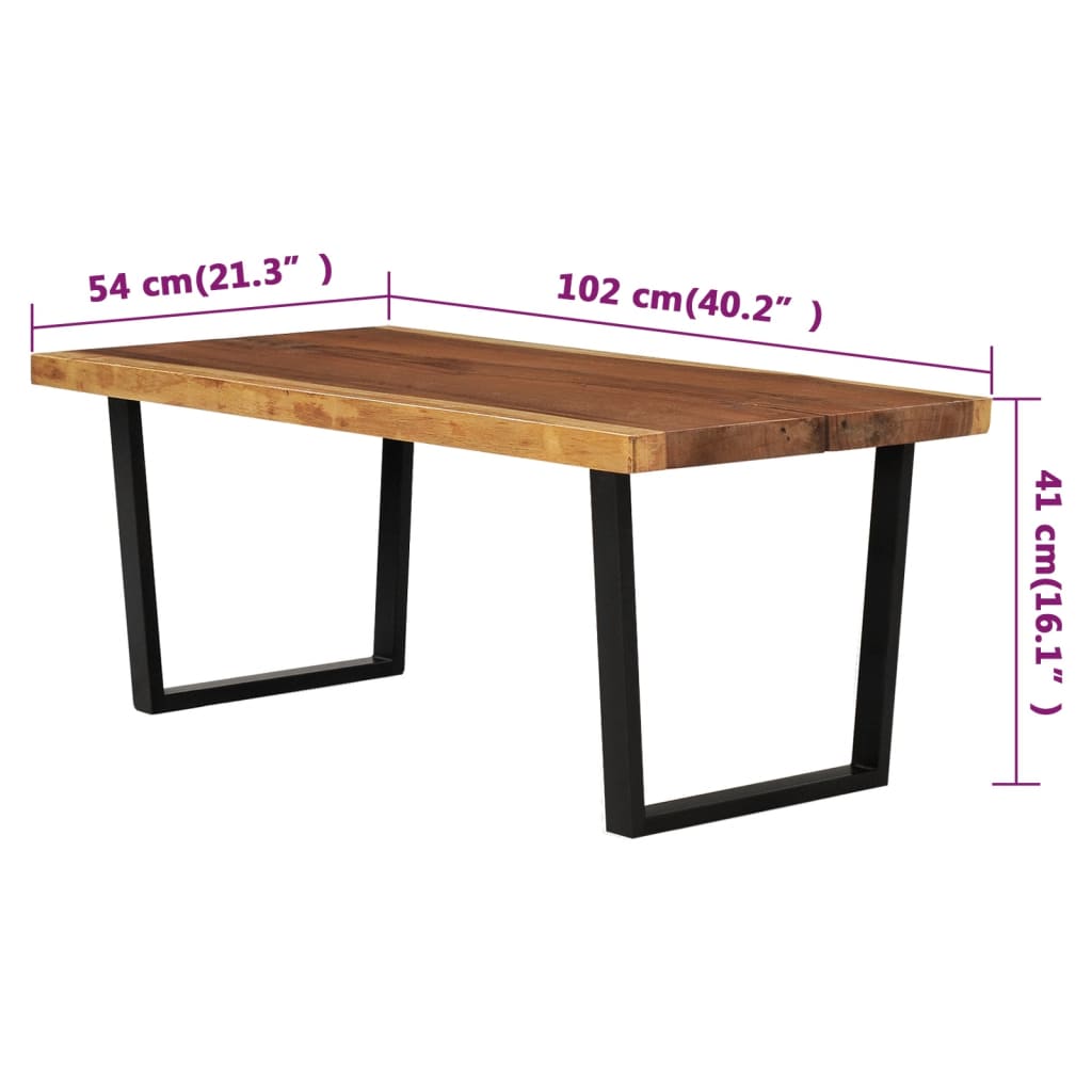 Table basse Bois de suar massif 102x54x41 cm