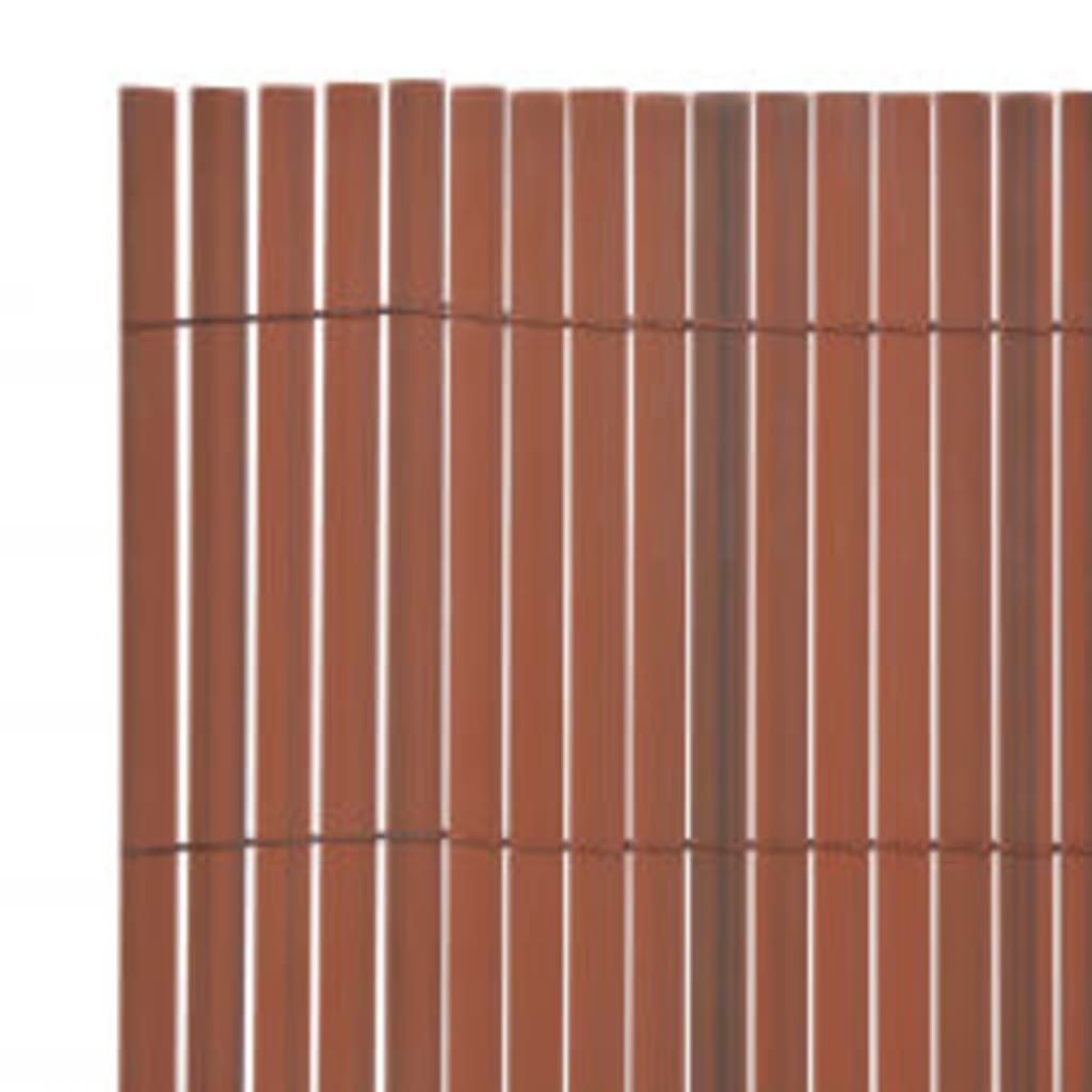 Clôture de jardin double face 110x300 cm Marron