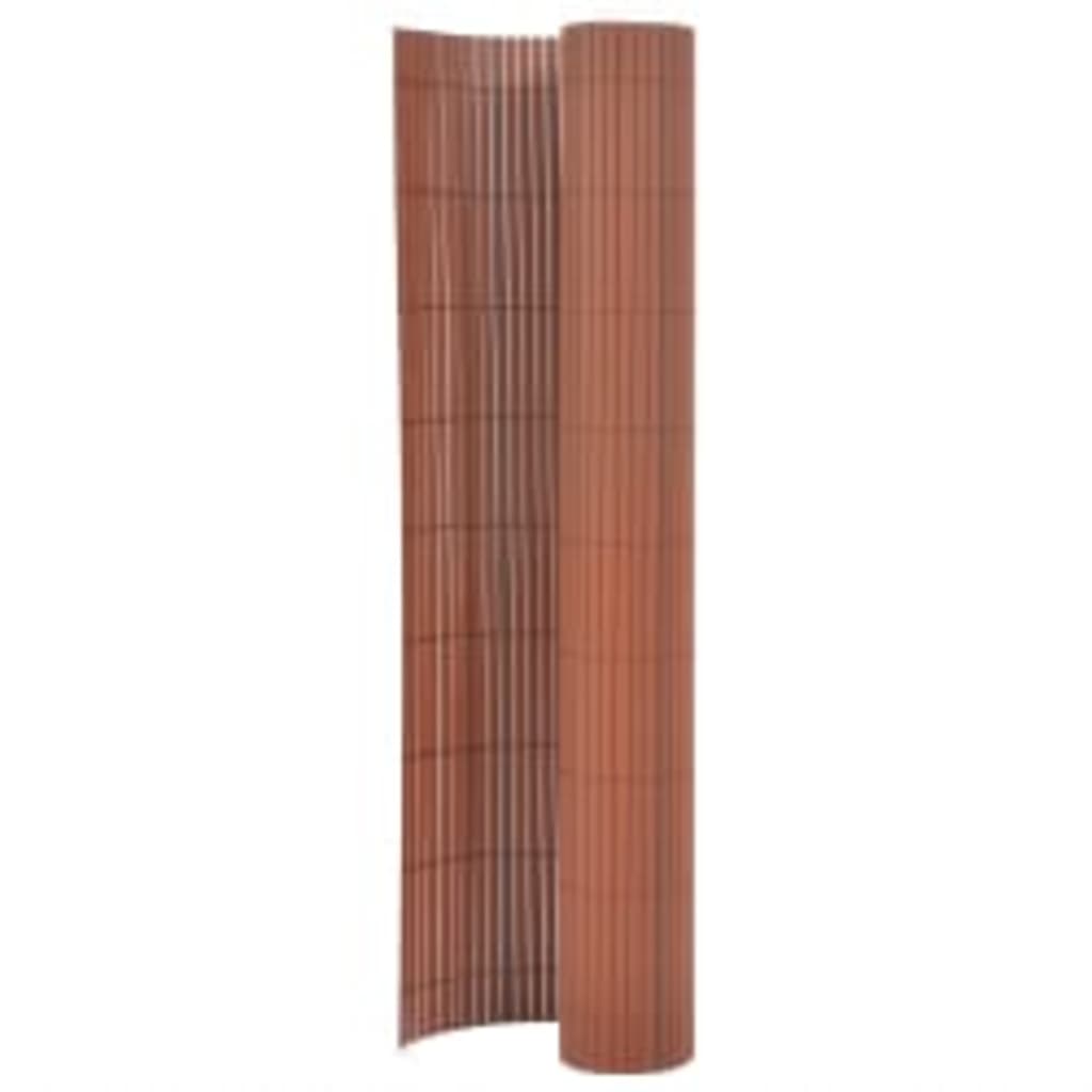 Double-sided garden fence 110x500 cm Brown