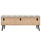 Banc de rangement 110 cm Bois de sapin massif