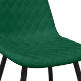 Chaises à manger lot de 6 vert foncé velours