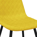 Chaises à manger lot de 6 Jaune moutarde Velours