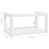 Wall-mounted bathroom sink frame White 59x38x31 cm Iron