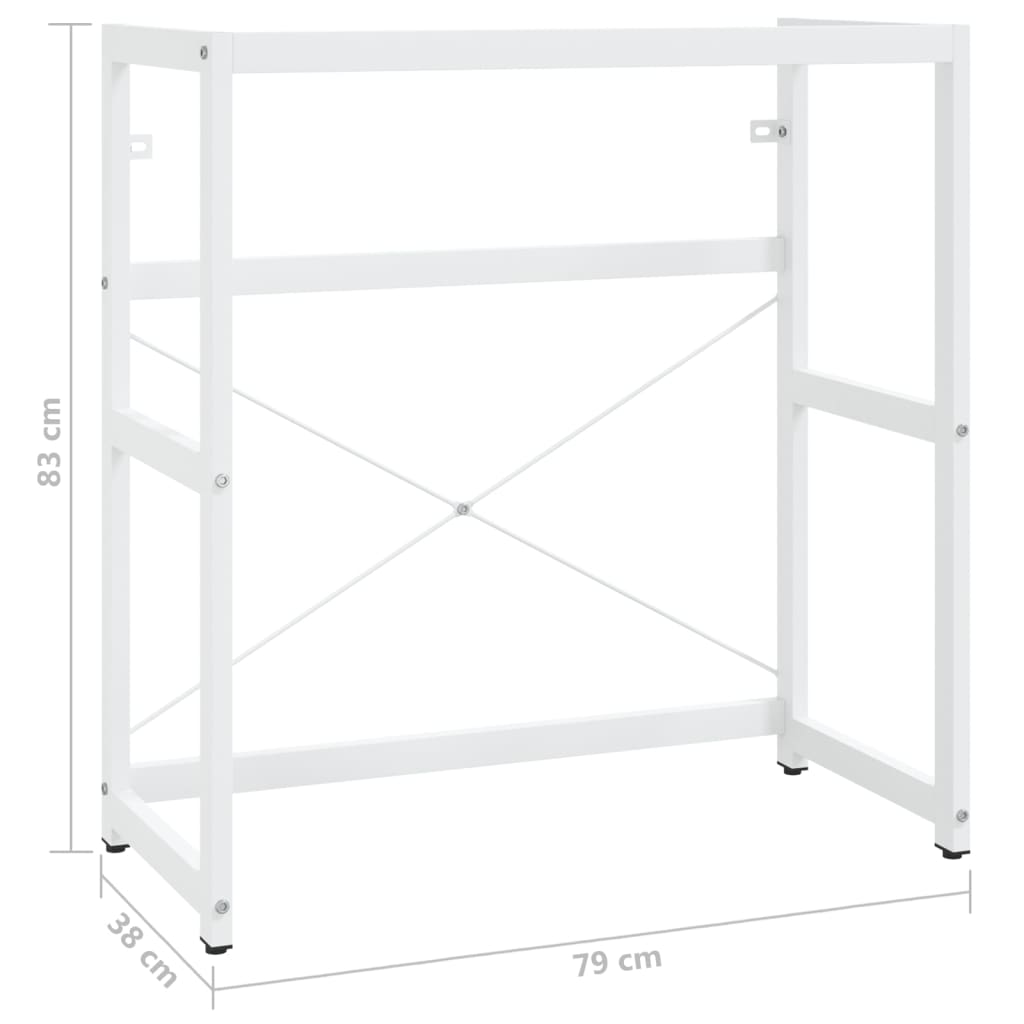 Waschbeckengestell Weiß 79x38x83 cm Eisen