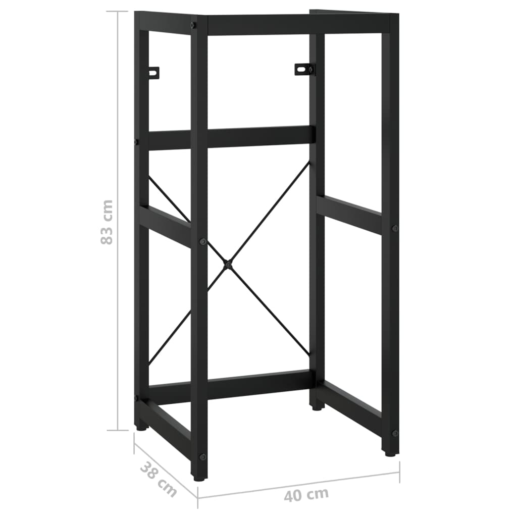 Waschbeckengestell Schwarz 40x38x83 cm Eisen