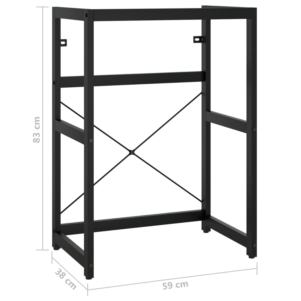 Waschbeckengestell Schwarz 59x38x83 cm Eisen