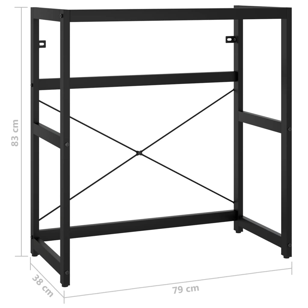 Waschbeckengestell Schwarz 79x38x83 cm Eisen