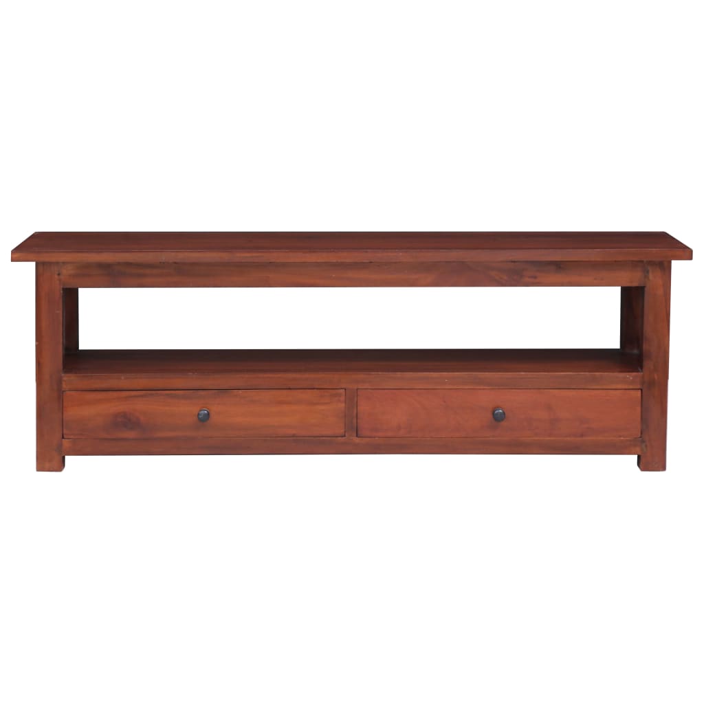 Meuble TV Marron 115x30x40 cm Bois d'acajou massif