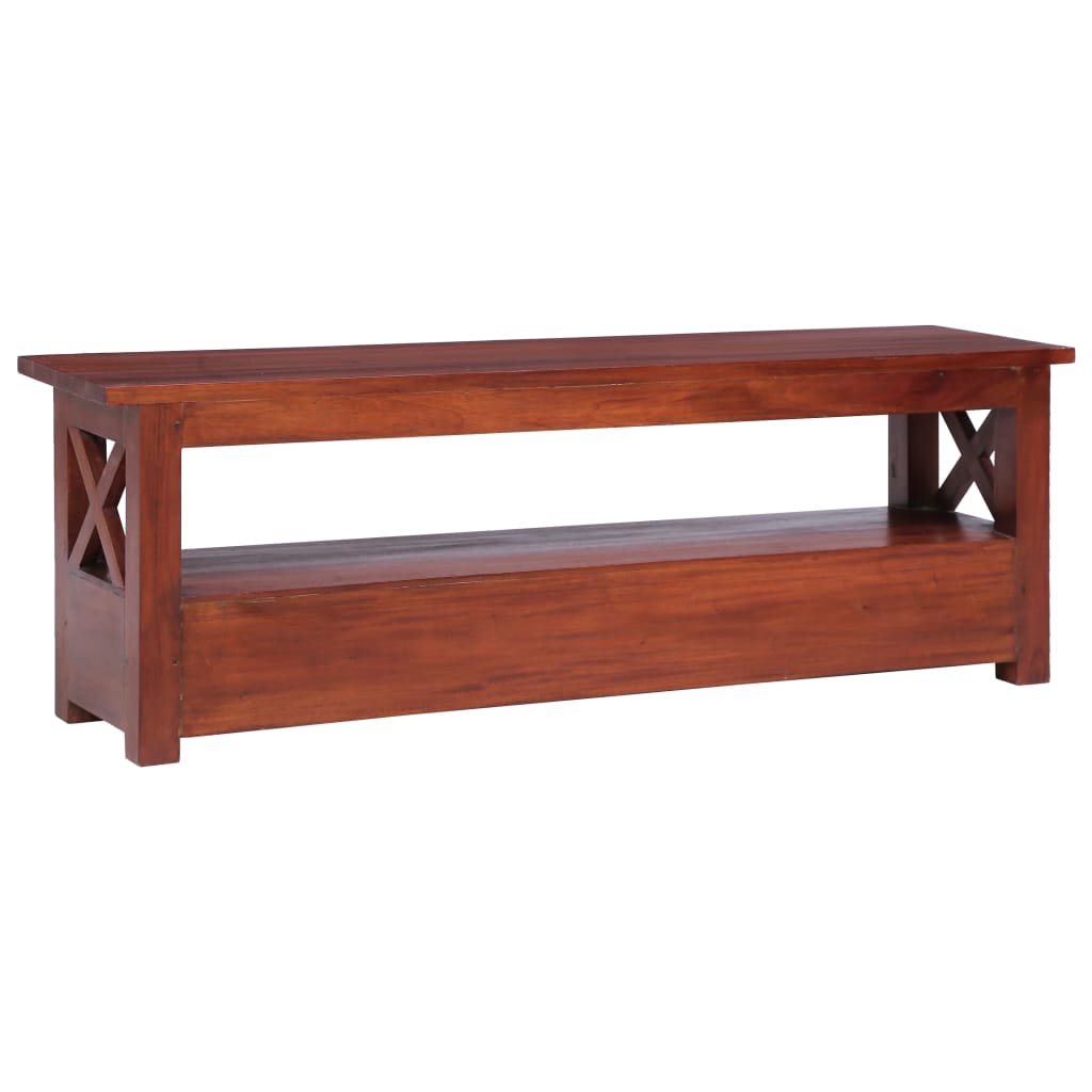 Meuble TV Marron 115x30x40 cm Bois d'acajou massif