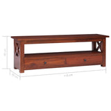 Meuble TV Marron 115x30x40 cm Bois d'acajou massif