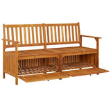 Banc de rangement 148 cm Bois d'acacia solide