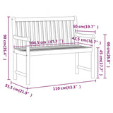 Banc de jardin 110 cm Bois d'acacia solide