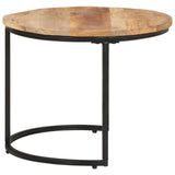 Tables gigognes 2 pcs Bois de manguier brut