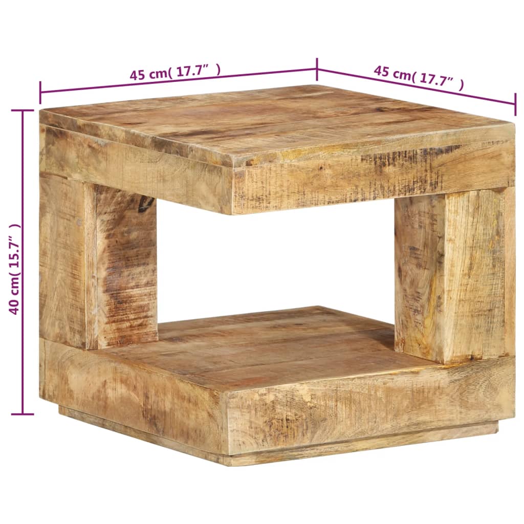 Table basse 45x45x40 cm Bois de manguier massif