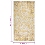 Tapis à tissage plat d'extérieur 80x150 cm Jaune