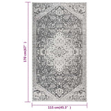 Tapis à tissage plat d'extérieur 115x170 cm Gris clair