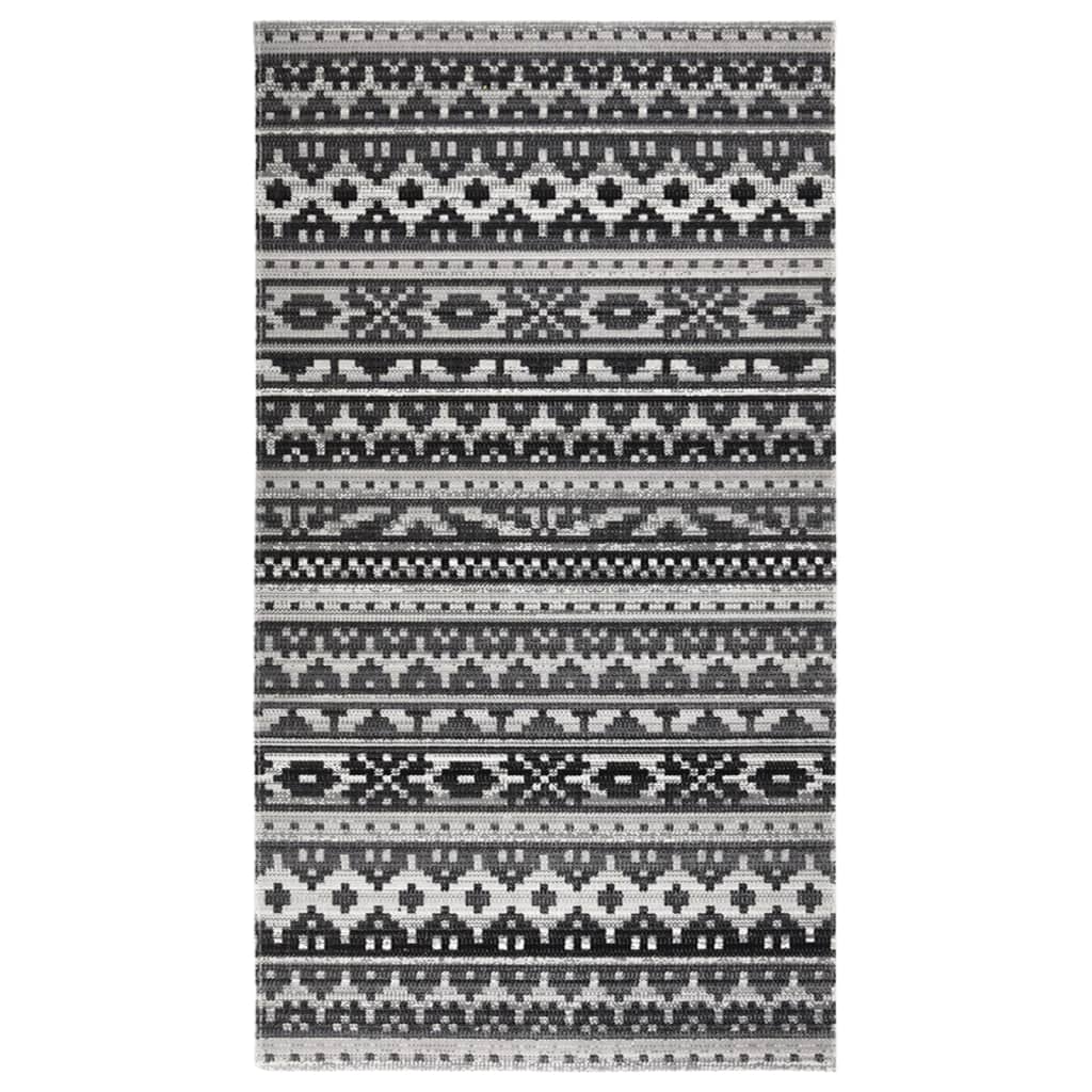 Tapis à tissage plat d'extérieur 115x170 cm Gris foncé