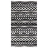 Tapis à tissage plat d'extérieur 115x170 cm Gris foncé