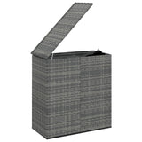 Boîte à coussins de jardin Résine tressée 100x49x103,5 cm Gris