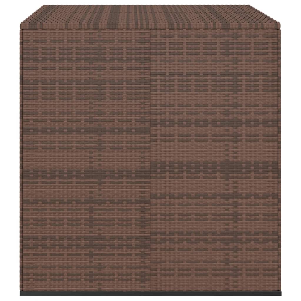 Boîte à coussins de jardin Résine tressée 100x97,5x104cm Marron