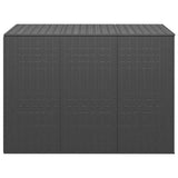 Gartenkissenbox aus gewebtem Harz, 145 x 100 x 103 cm, Schwarz