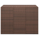 Boîte à coussins de jardin Résine tressée 145x100x103 cm Marron