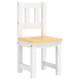 Ensemble de table et chaises pour enfants 3 pcs Blanc et beige