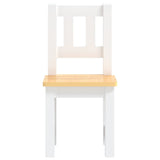 Ensemble de table et chaises pour enfants 3 pcs Blanc et beige