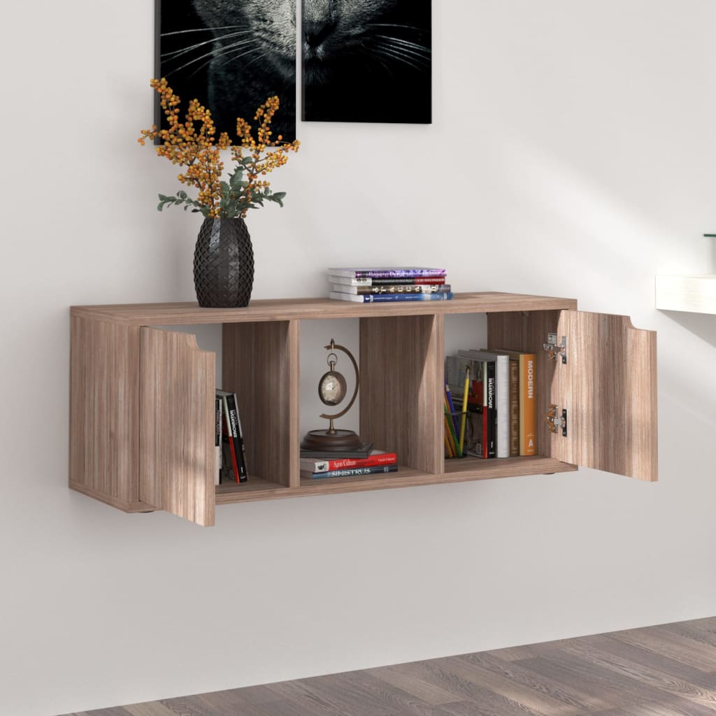 Meuble TV Chêne Sonoma gris 88,5x27,5x30,5 cm Bois d’ingénierie