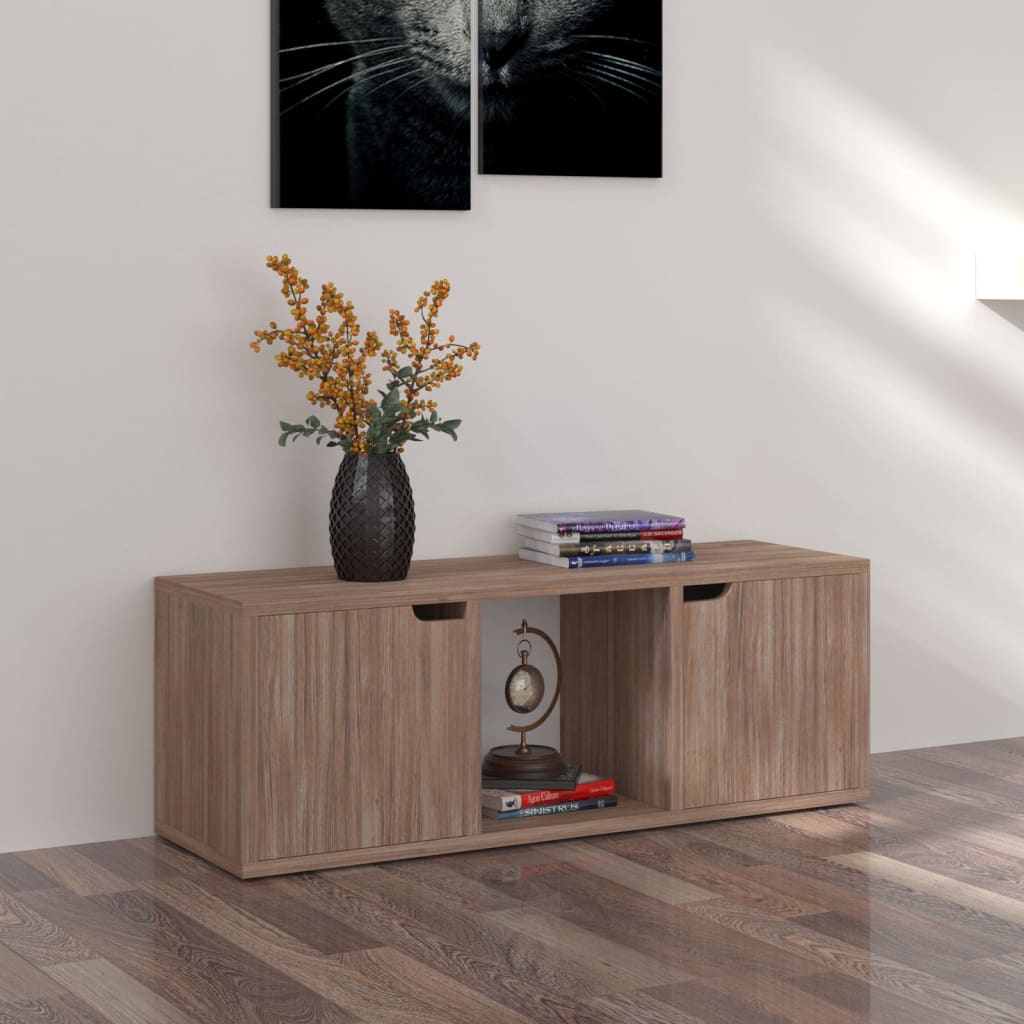 Meuble TV Chêne Sonoma gris 88,5x27,5x30,5 cm Bois d’ingénierie