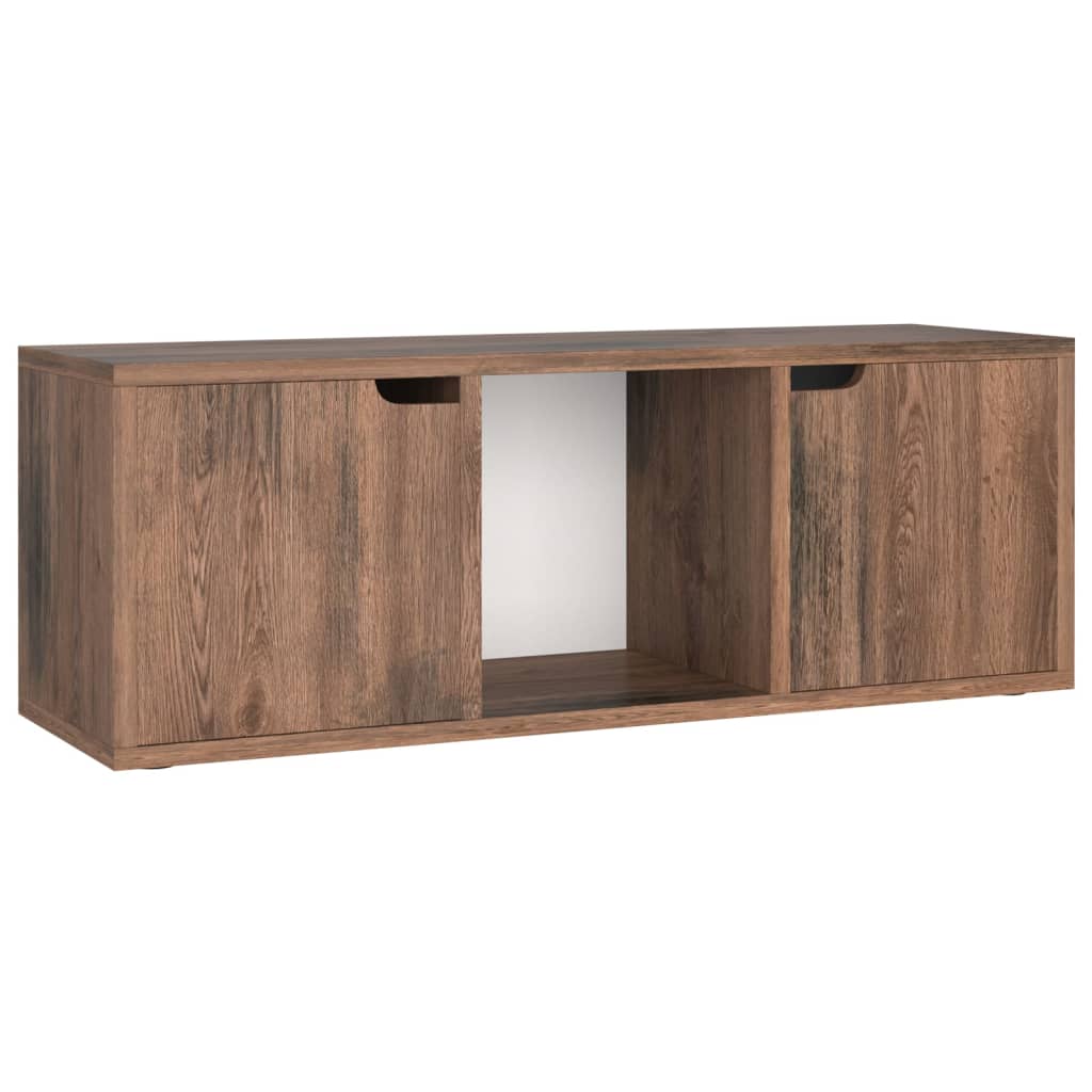 Meuble TV Chêne fumé 88,5x27,5x30,5 cm Bois d’ingénierie