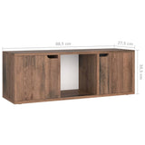 Meuble TV Chêne fumé 88,5x27,5x30,5 cm Bois d’ingénierie