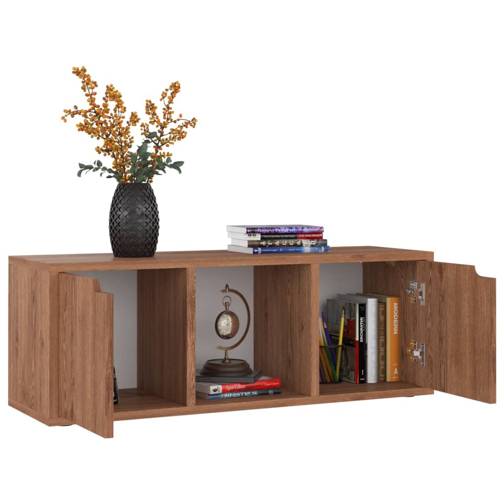 Meuble TV Chêne marron 88,5x27,5x30,5 cm Bois d’ingénierie