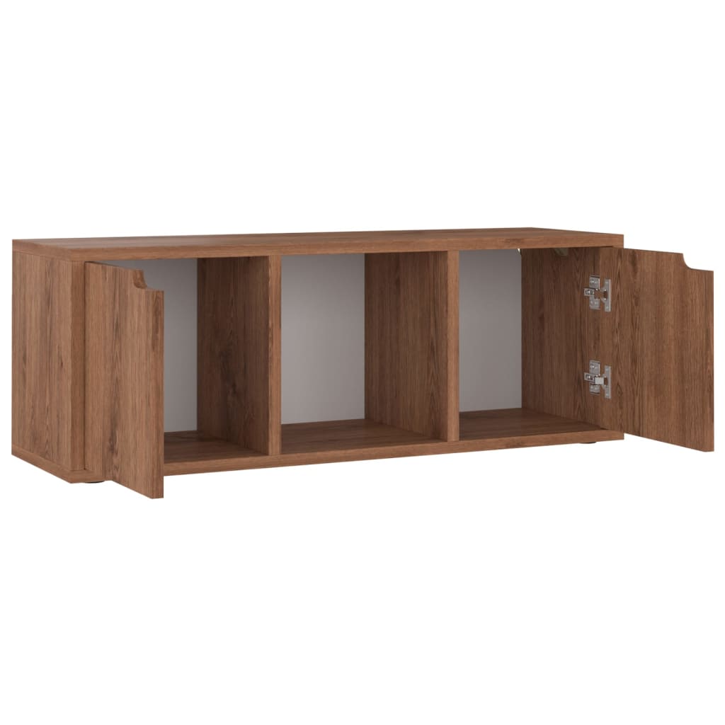 Meuble TV Chêne marron 88,5x27,5x30,5 cm Bois d’ingénierie