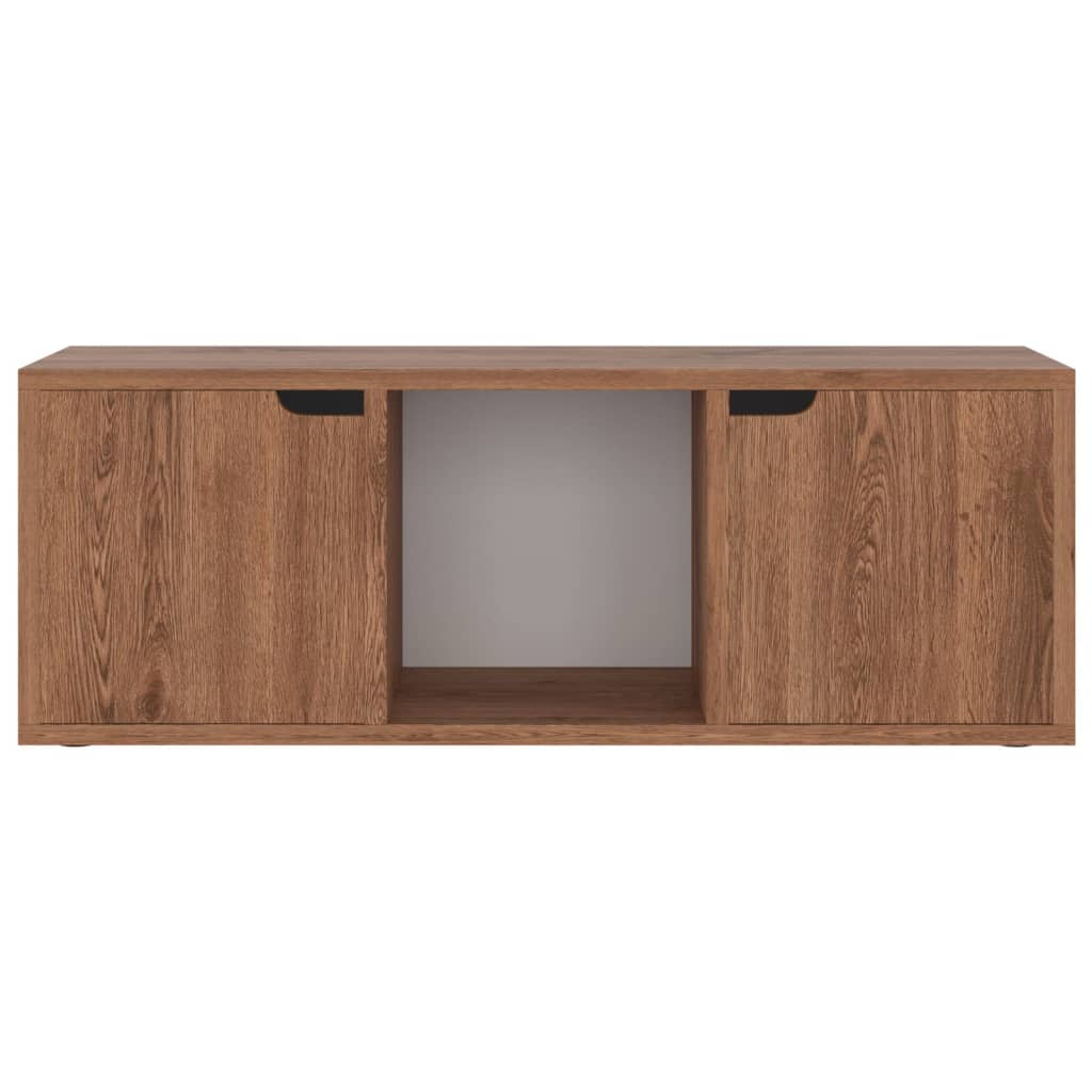 Meuble TV Chêne marron 88,5x27,5x30,5 cm Bois d’ingénierie