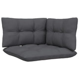 Garten-Ecksofa mit Kissen, schwarz, massives Kiefernholz