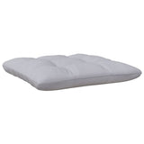 Repose-pied de jardin avec coussin gris Bois de pin massif