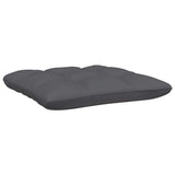 Repose-pied de jardin avec coussin anthracite Bois de pin blanc