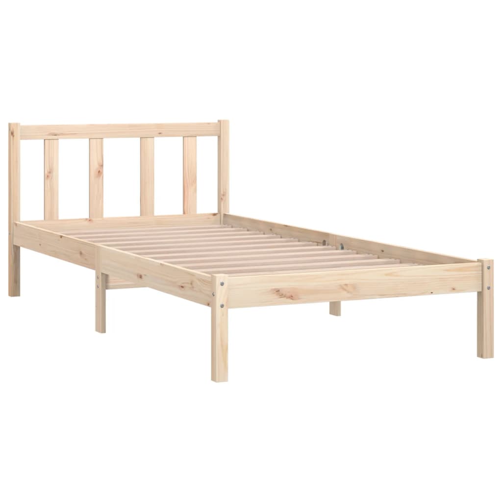 Cadre de lit sans matelas bois massif 90x200 cm