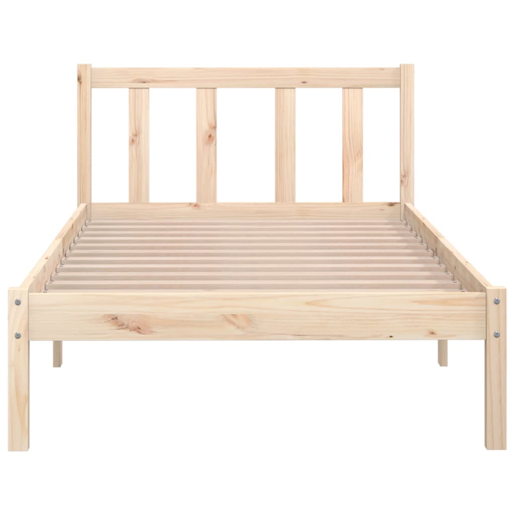 Cadre de lit sans matelas bois massif 90x200 cm